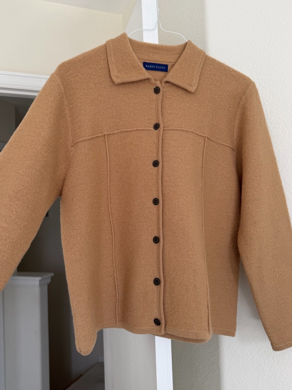 Karen Scott Wool Cardigan Women’s Size Large Buttoned Sweater - Picture 3 of 12
